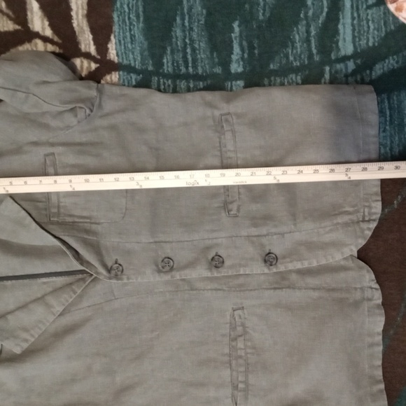 Carbon 2 Colbatvmens Enigma Blazer Ash Gray Linen Cotton Button Business Sz XL - Picture 8 of 10